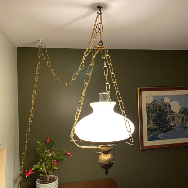 Vintage Swag Lamp Etsy