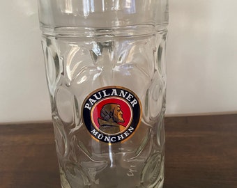 Extra large glass beer mug