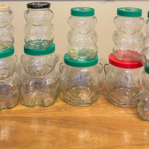 Vintage Kraft Bear Glass Jars