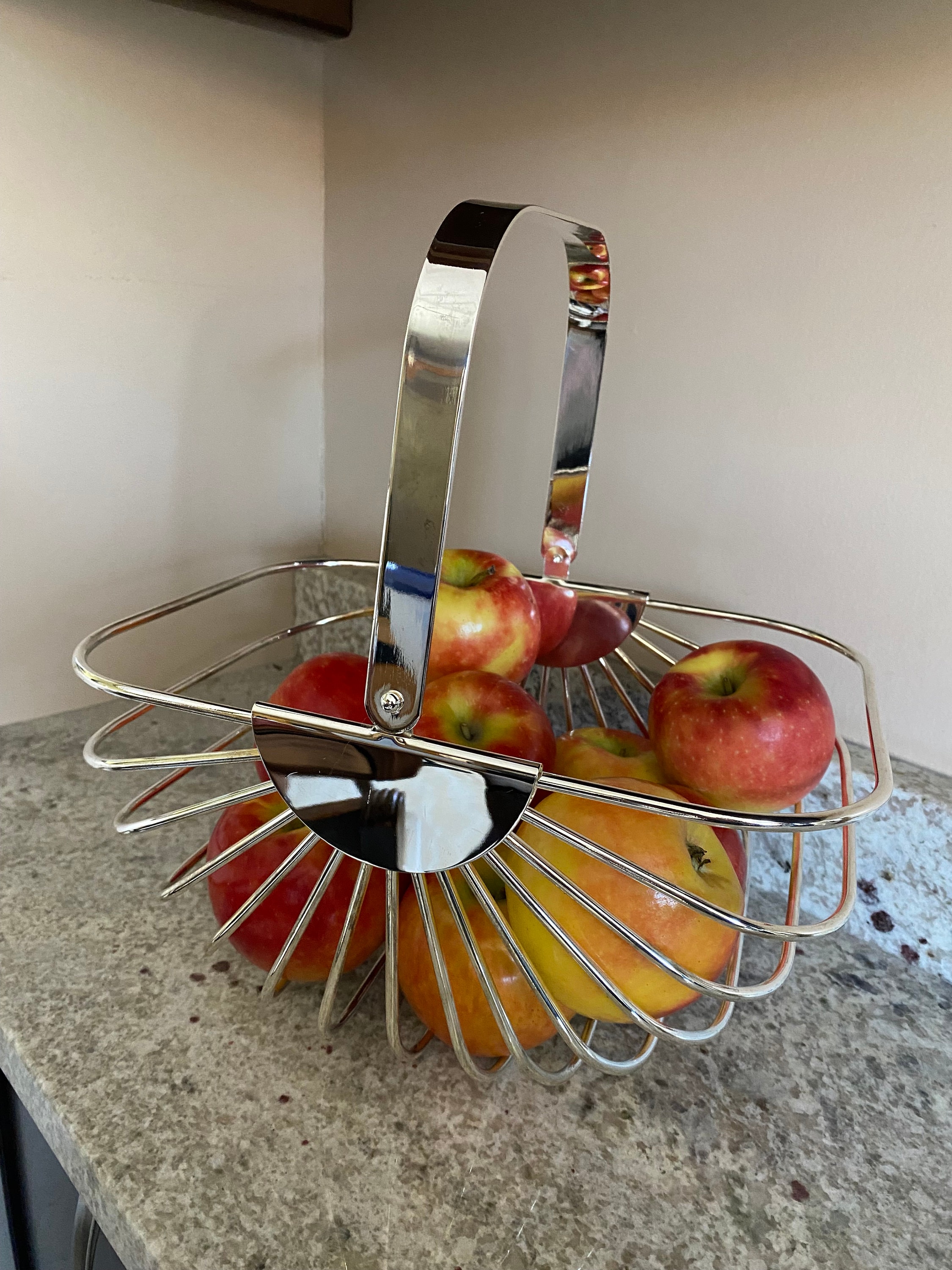 Frutero para encimera de cocina, cesta grande de frutas Morden para centro  de mesa, cuencos de frutas decorativos de acero inoxidable, soporte de