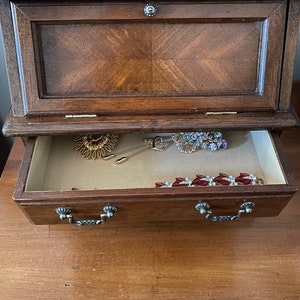 Vintage Wooden Hutch Cabinet Jewelry Box image 4