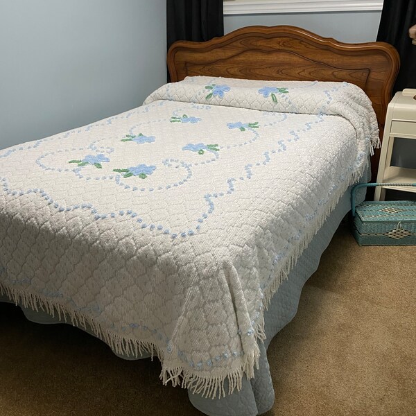Chenille Bedspread Etsy UK