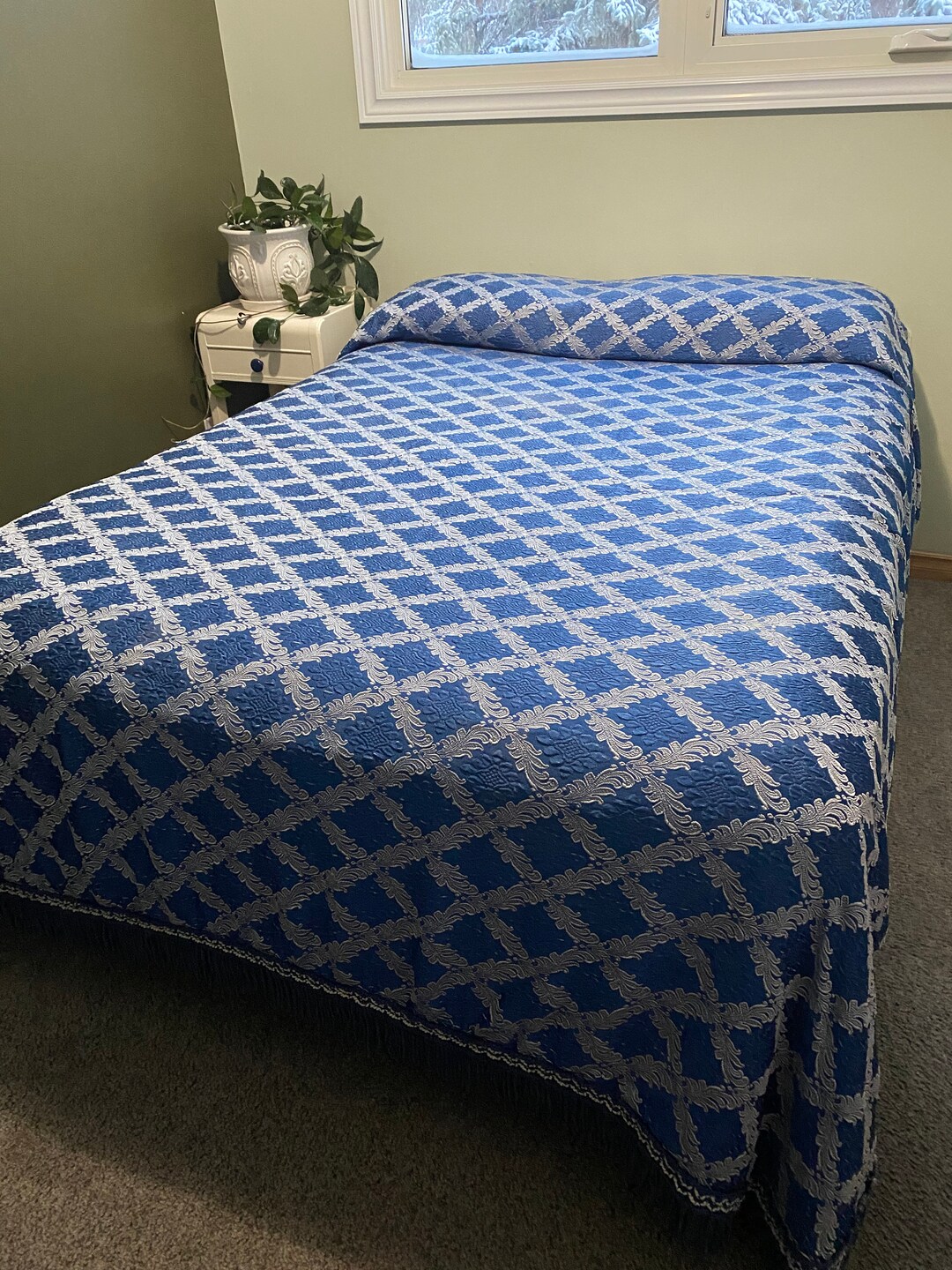 Vintage Brocade Double Bedspread Etsy