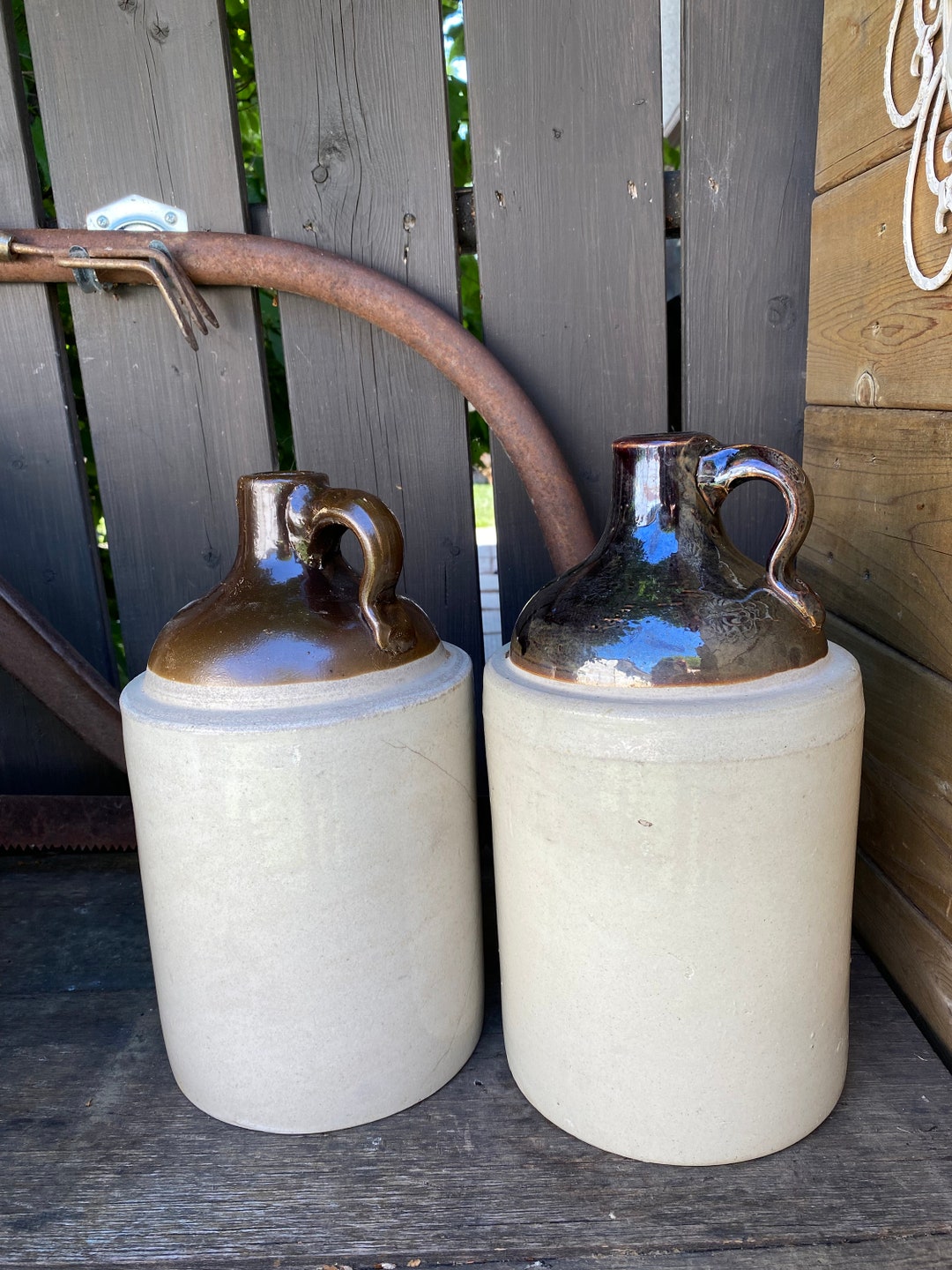 Vintage Stoneware Whiskey Jugs Etsy