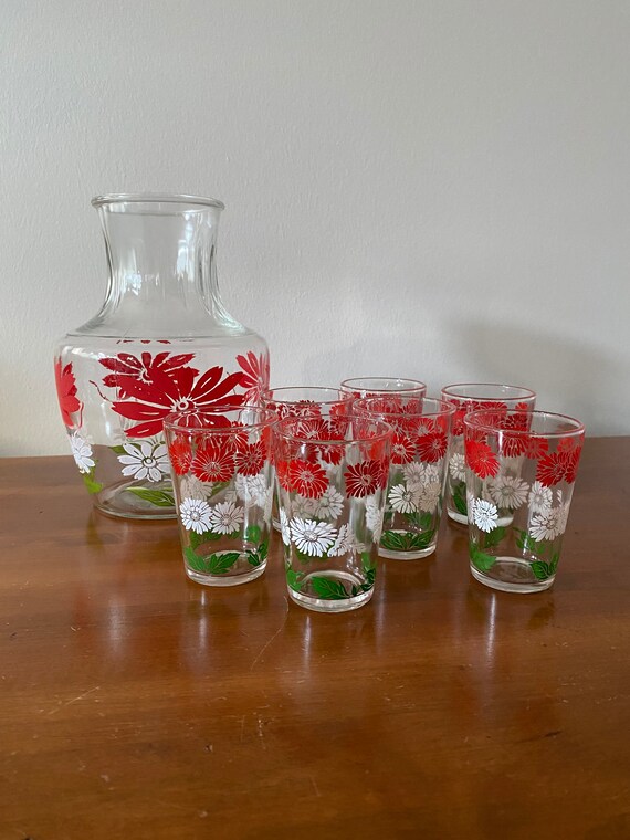 Vintage Juice Carafe Set Etsy
