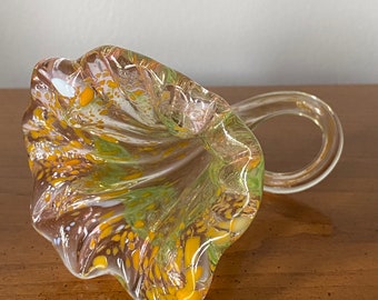 Vintage blown glass flower
