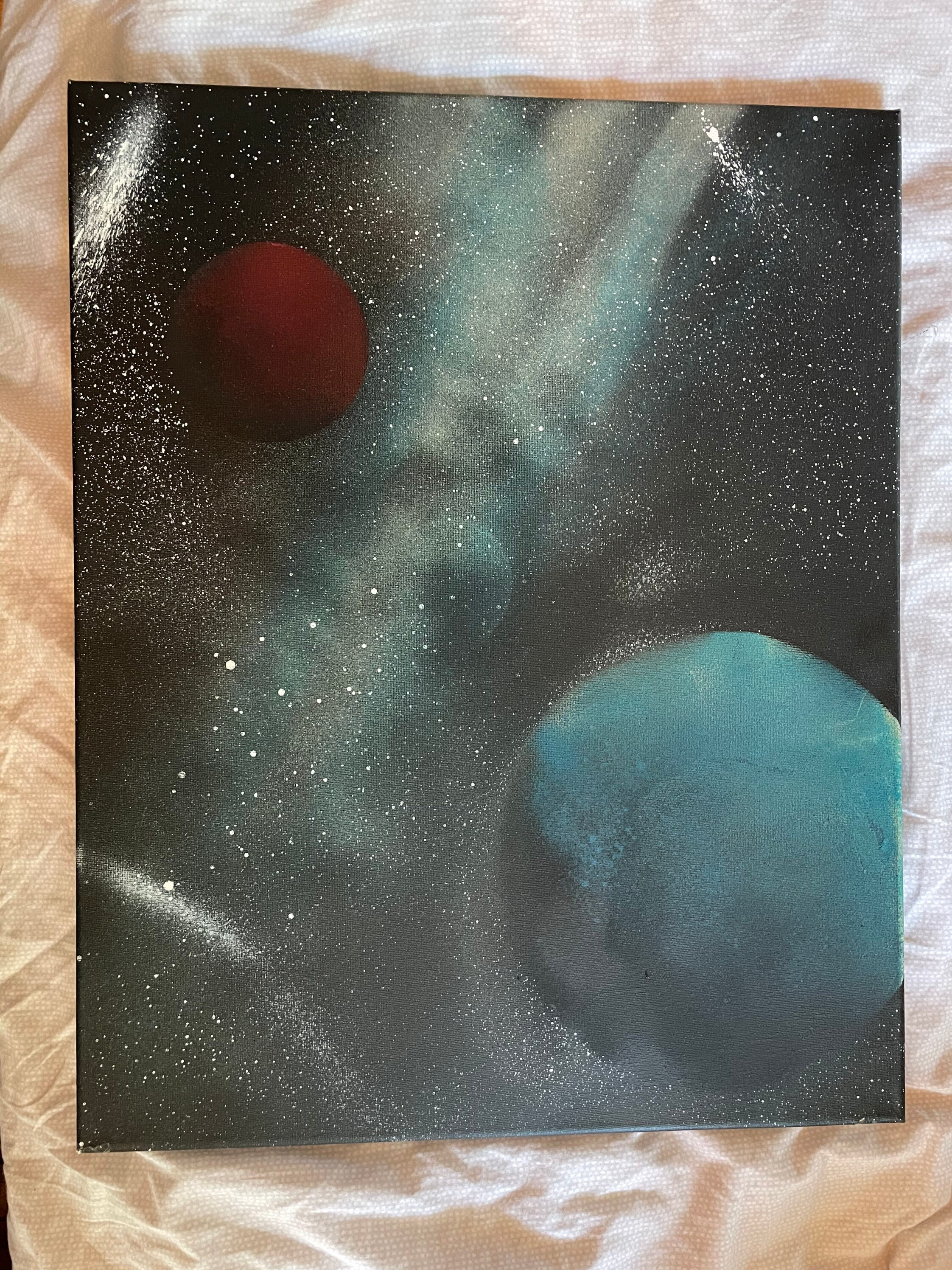 Custom Spray Paint Galaxy Paintings on Canvas Etsy