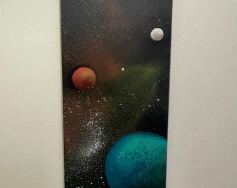Custom Spray paint Galaxy paintings on canvas