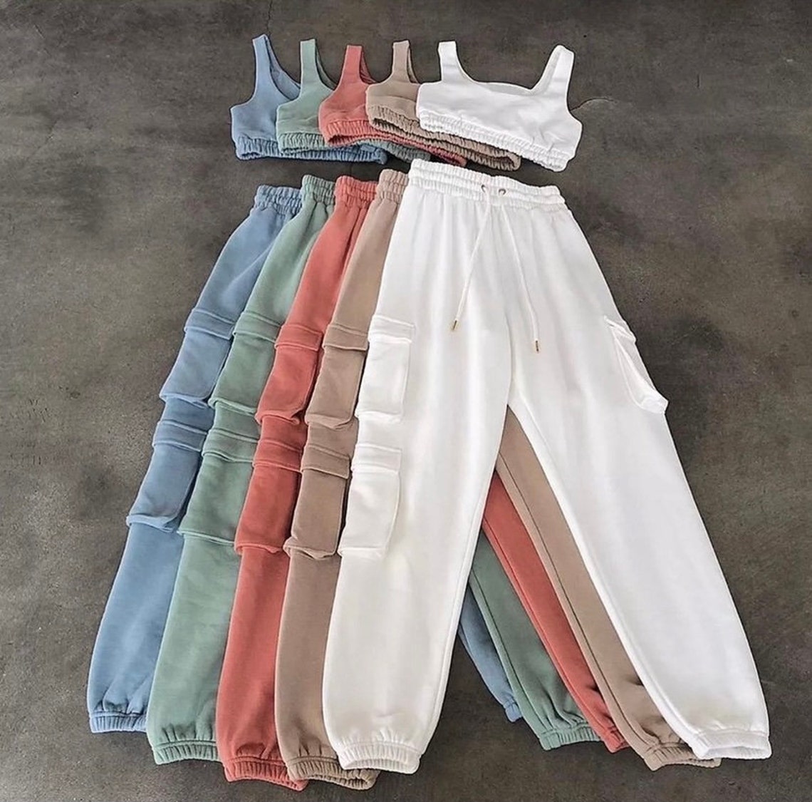 Sports Bra And Joggers Set Etsy