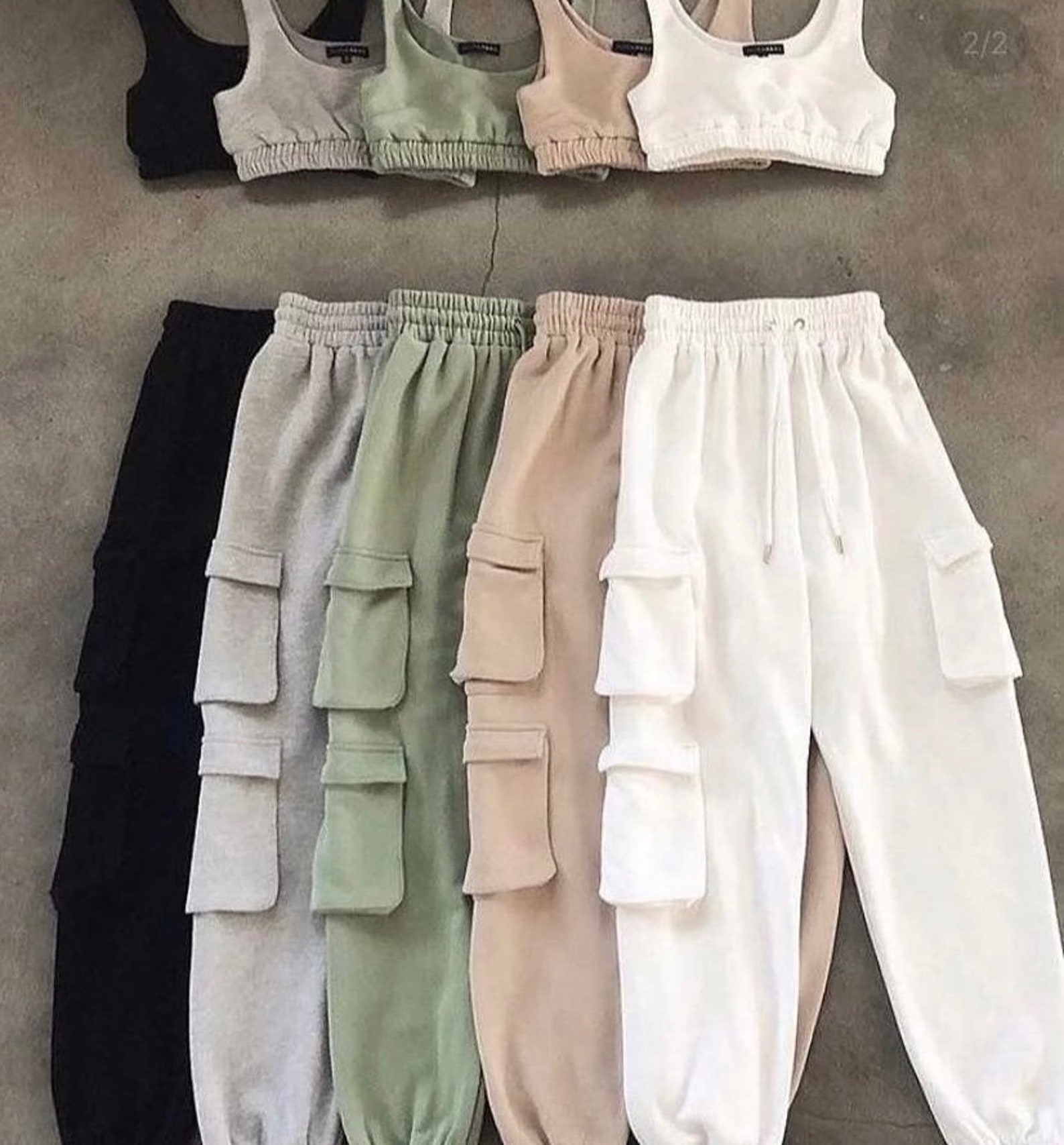 Sports Bra And Joggers Set Etsy