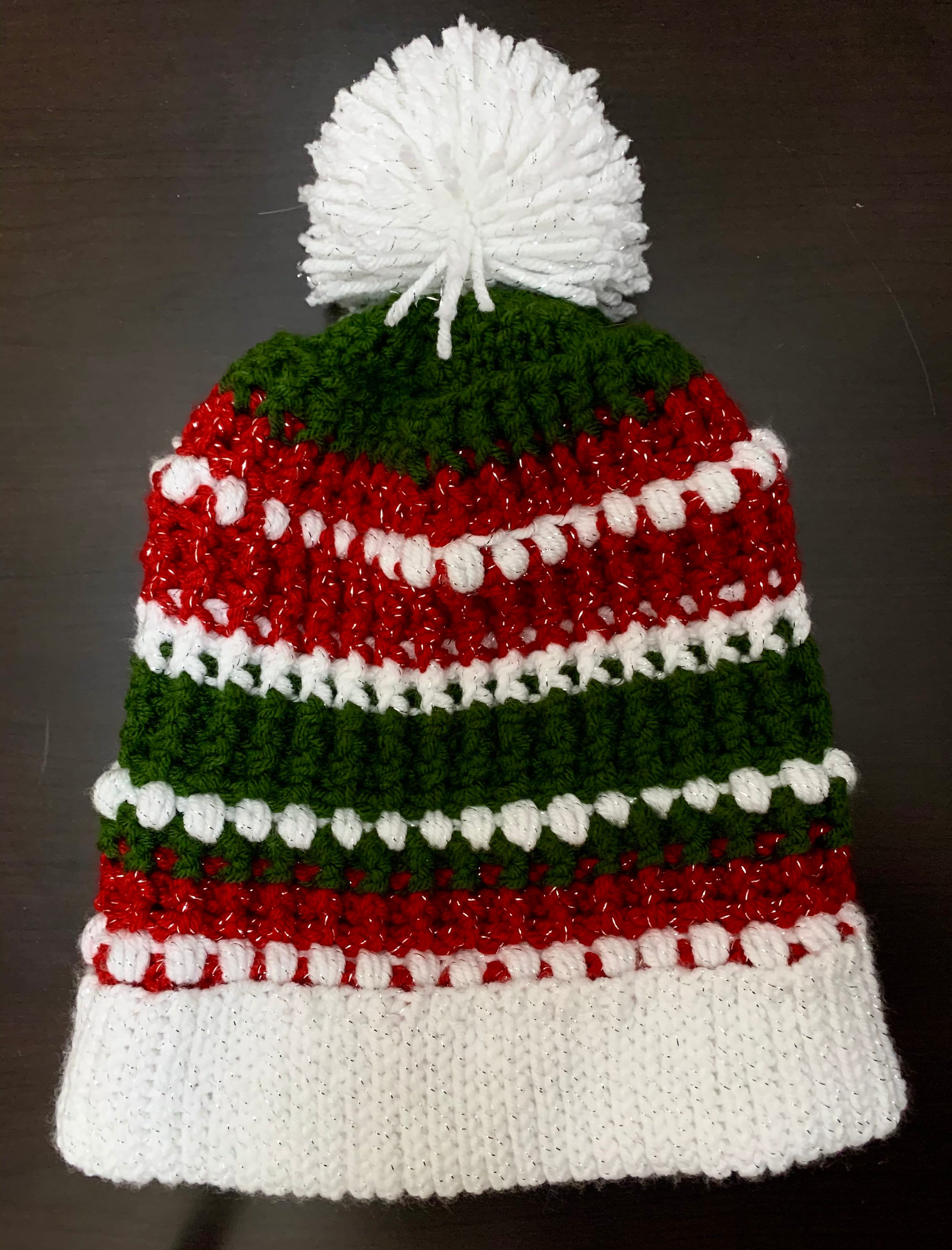 Crochet Christmas Festive Hat Beanie Toque  Etsy