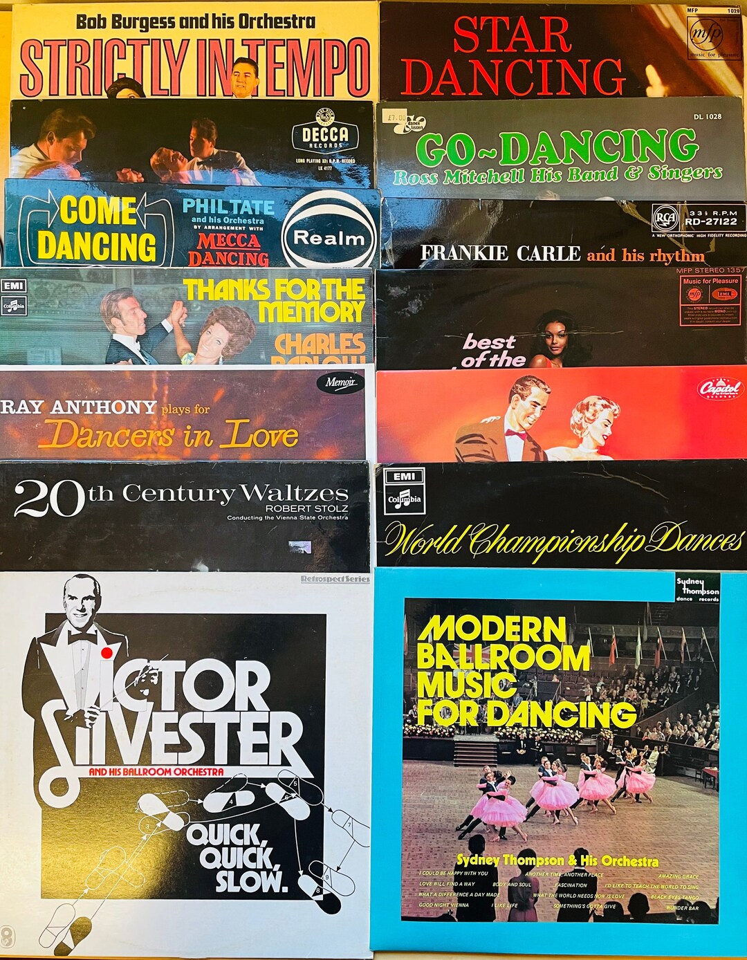 BARGAIN Ballroom Dancing Fans..10 X Vinyl Lp Records 50s 60s - Etsy UK