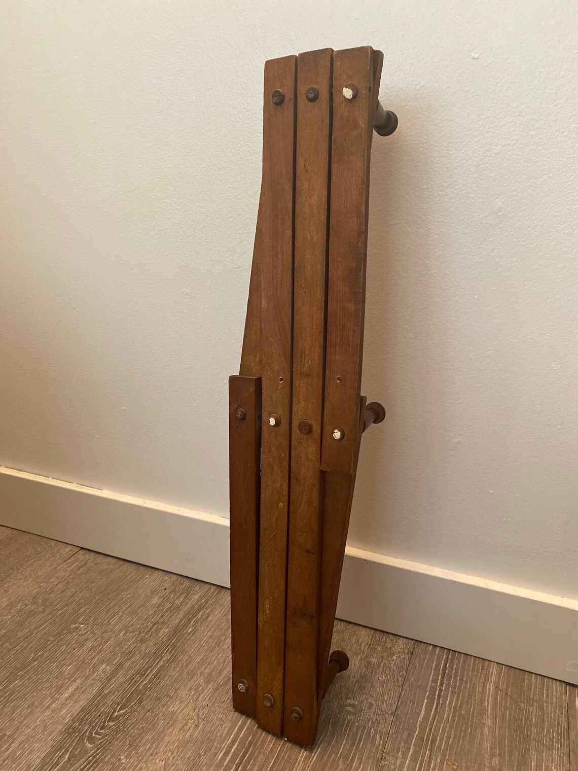 Vintage wooden accordion wall rack hanger large Etsy