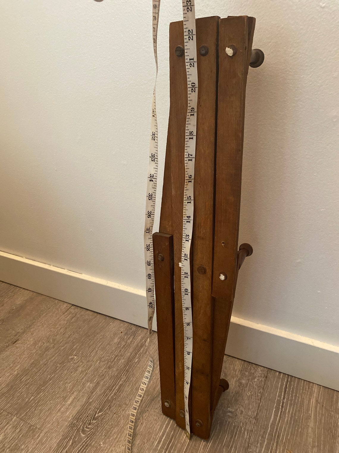 Vintage wooden accordion wall rack hanger large Etsy