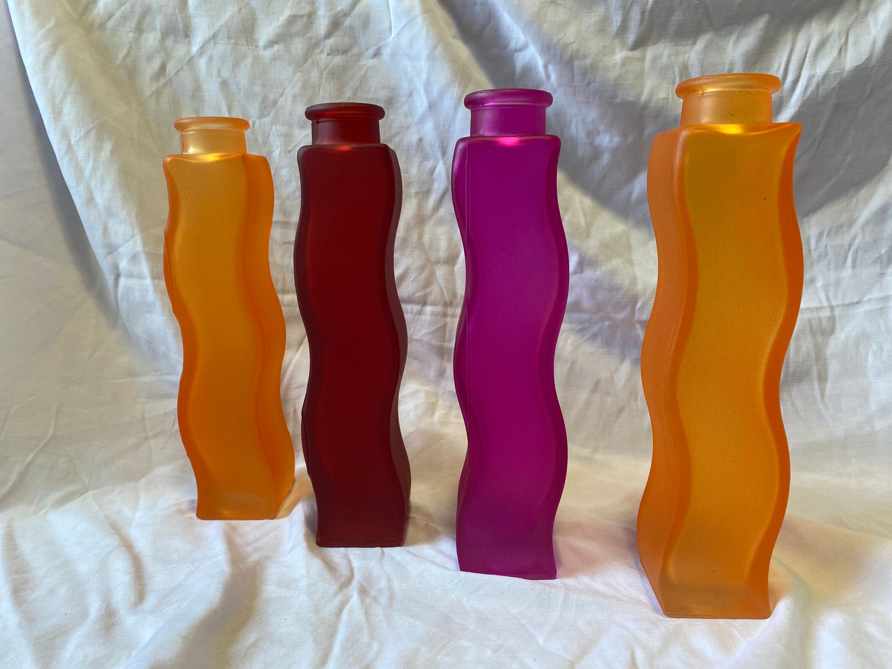 IKEA squiggle wave vases red/orange/magenta Etsy