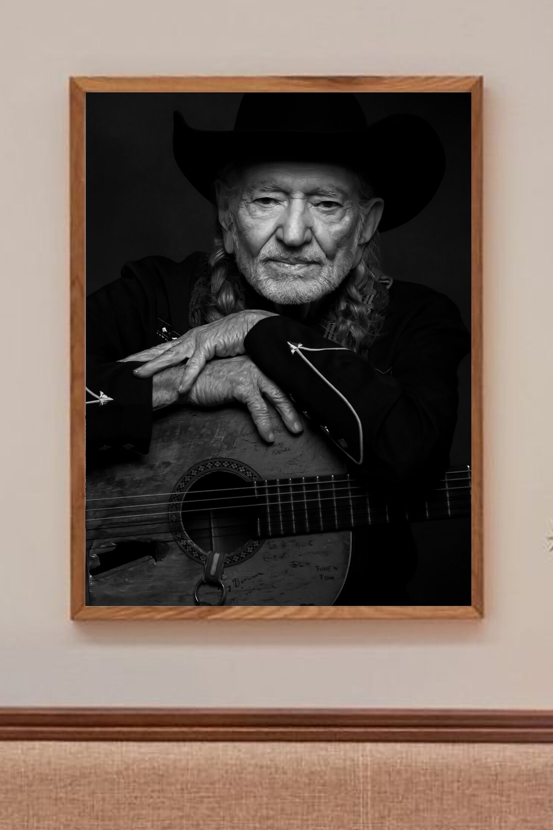 Willie Nelson Canvas Poster Willie Nelson Poster Willie Etsy