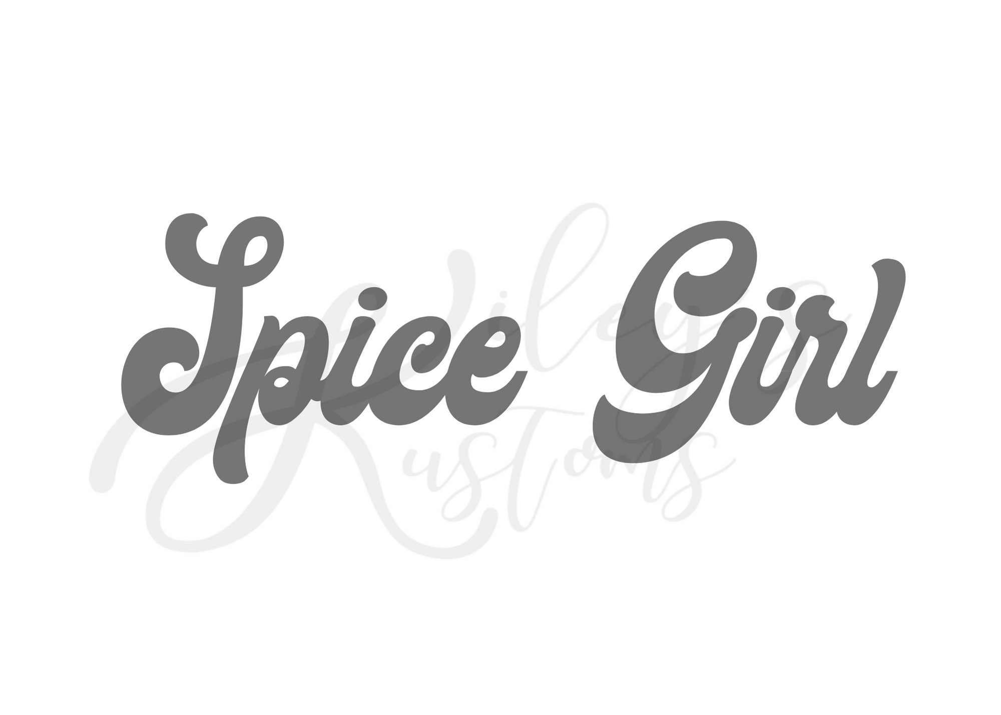 Spice Girl SVG File, Retro Font, Digital Download, Instant Download