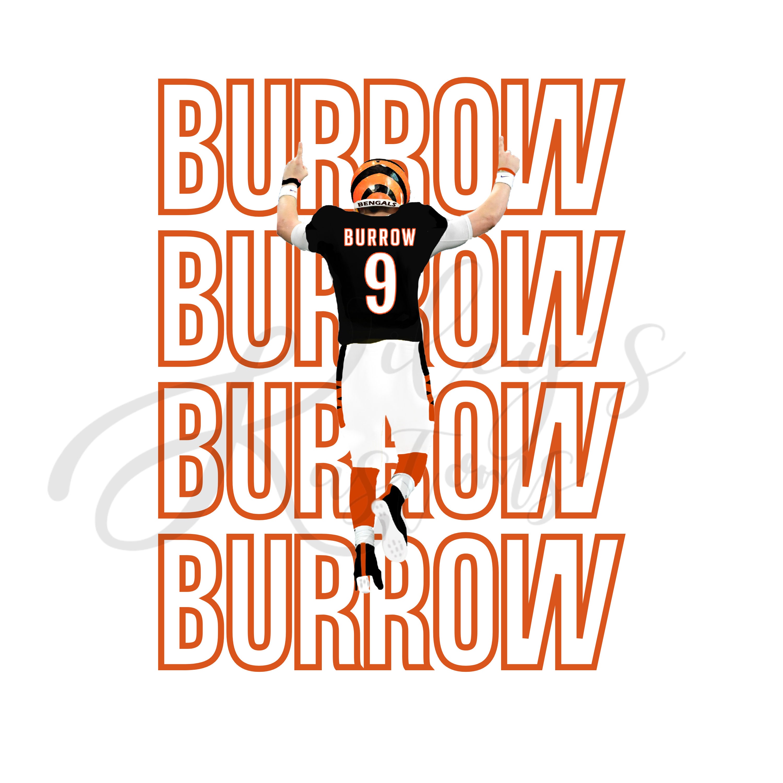 Burrow Jersey svg png, pdf, svg files for cricut, vinyl cut - Inspire Uplift