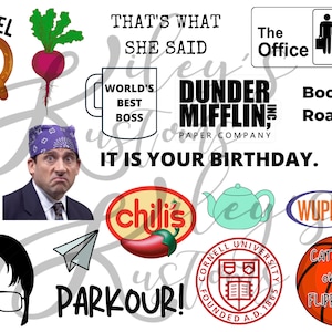 The Office Themed Digital Design, Dwight and Michael Scott, JPG and PNG Images, Instant Digital Download for Cricut, Cut File