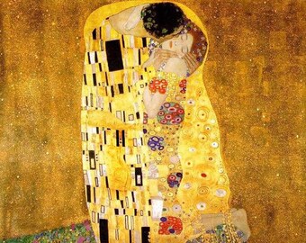 Gustav Klimt "The Kiss" ca 1907, Abstract, Painting, Symbolist Painter, Mosaic, Romance, Love, Passion, Wall Art, Fine Art Giclee Print