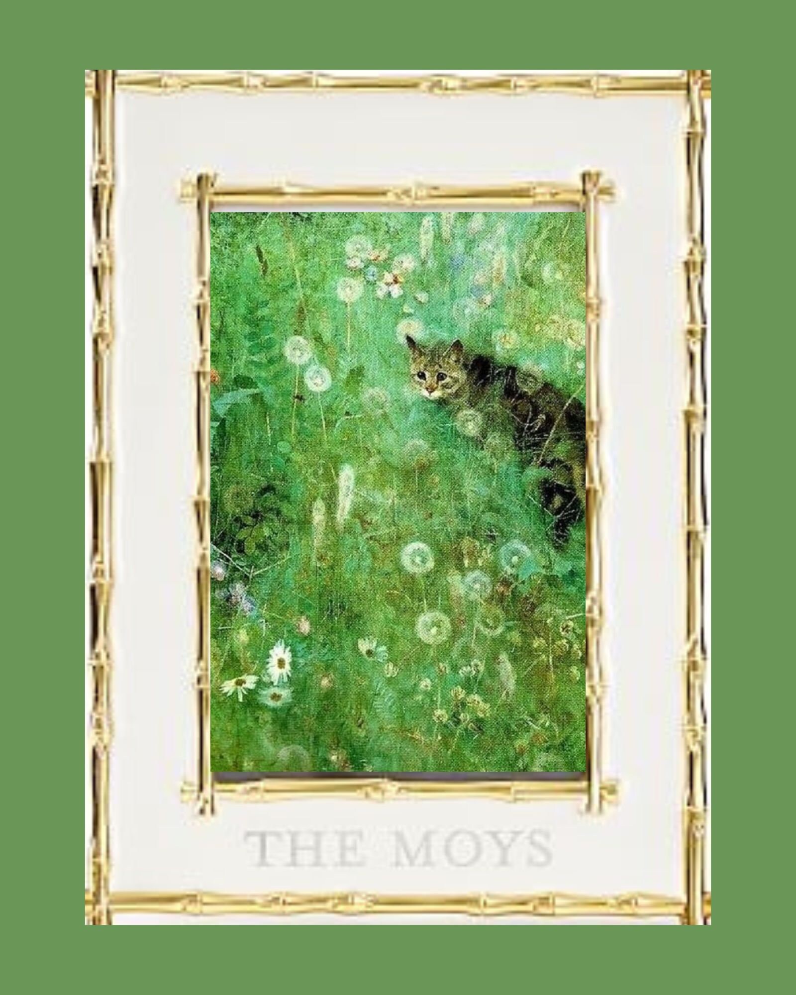 Cat in the Summer Meadow by Bruno Liljefors, Green Fields, Dandelions, Wall Art, Animal Art