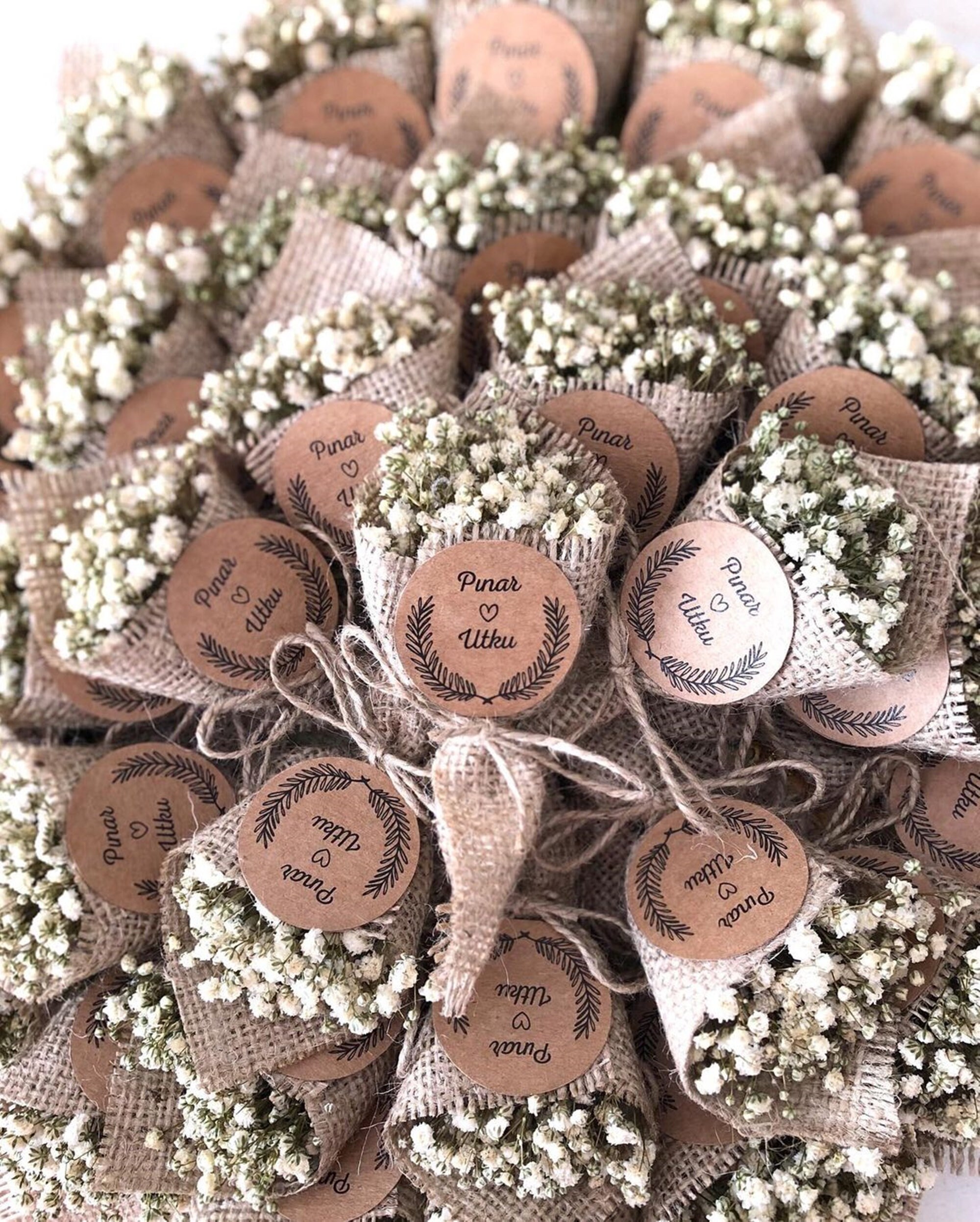 40PCS Wedding Flower Favors Flower BouquetRustic Wedding Etsy
