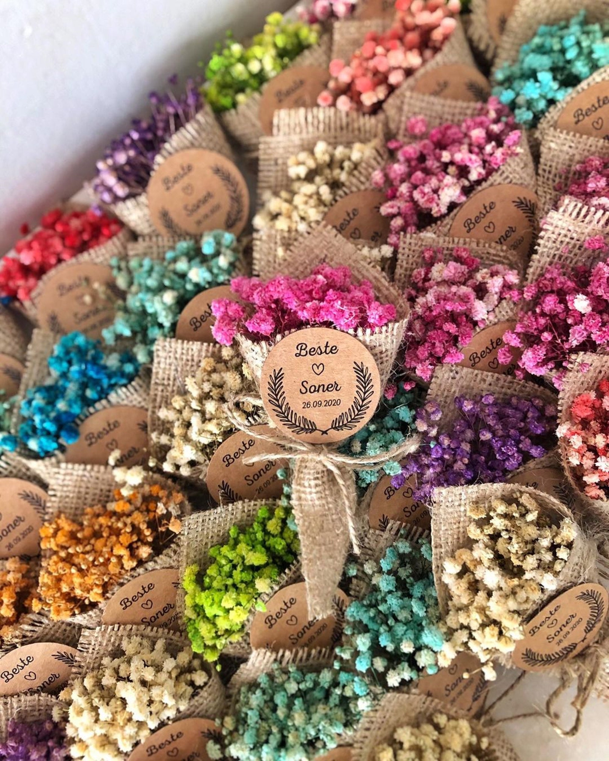 40PCS Wedding Flower Favors Flower BouquetRustic Wedding Etsy