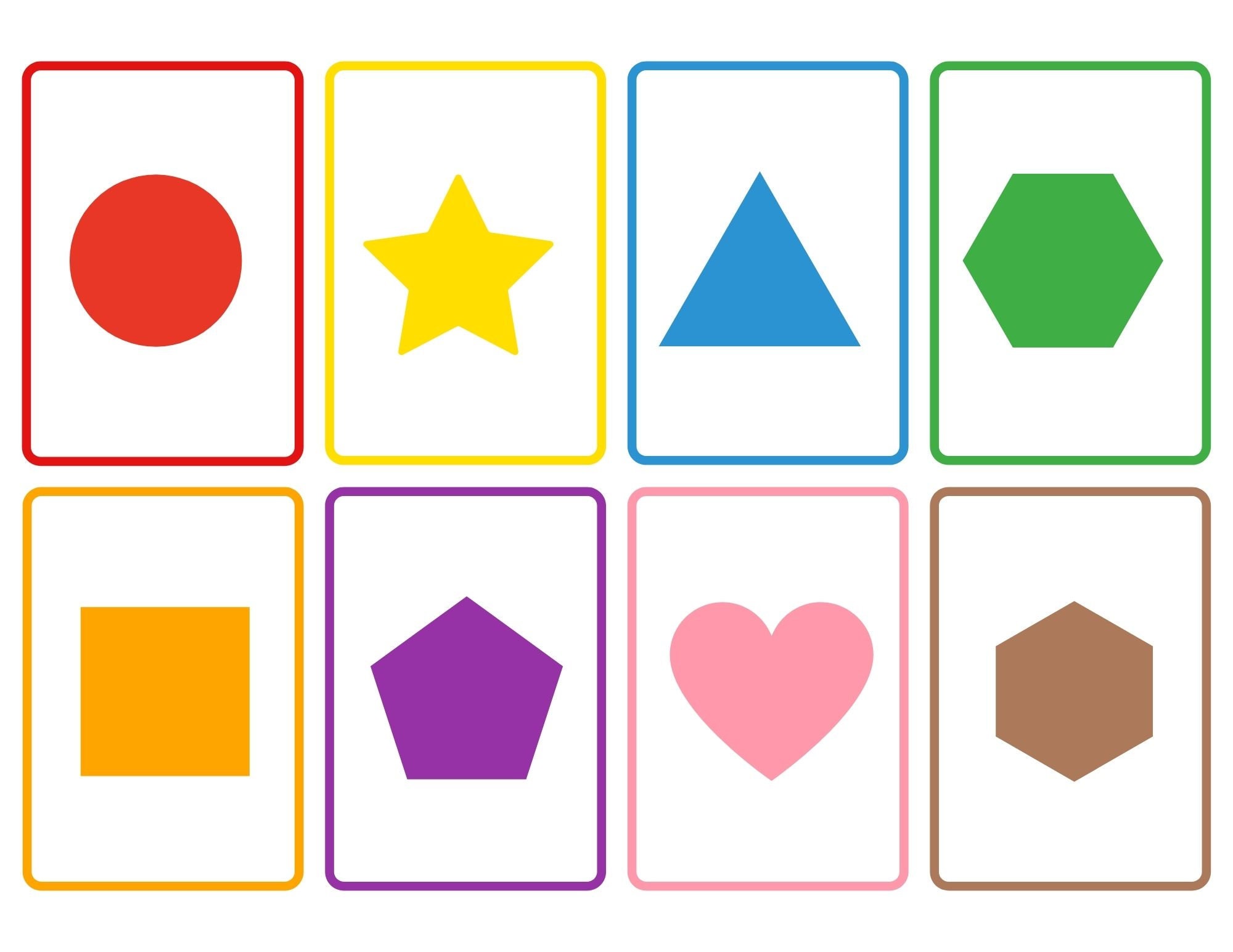 Color Flashcards Printable Preschool Card Preschool Memory | Etsy Canada