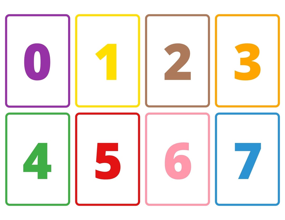 Number Flashcards Flashcards Preschool Memory Game Number Flashcards