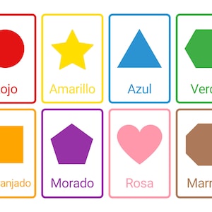 Spanish Color Flashcards | Español Colores Tarjetas didáctica | Printable | Imprimible | Preschool Memory Game | Juego de memoria preescolar