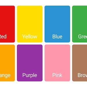 Flashcards de couleur | Carte préscolaire imprimable | Jeu de mémoire préscolaire | Flashcards de couleur pour enfant | Apprendre la couleur | Imprimable | Facile à imprimer