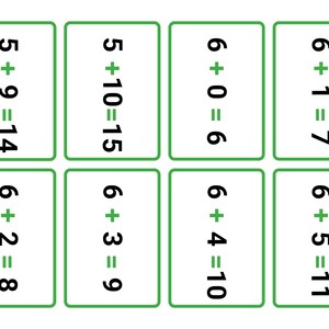 Math Flashcards | Flashcards | Elementary Memory Game | Addition Flashcards for 1st Grade | Learn Math Addition | Printable | Easy Printable