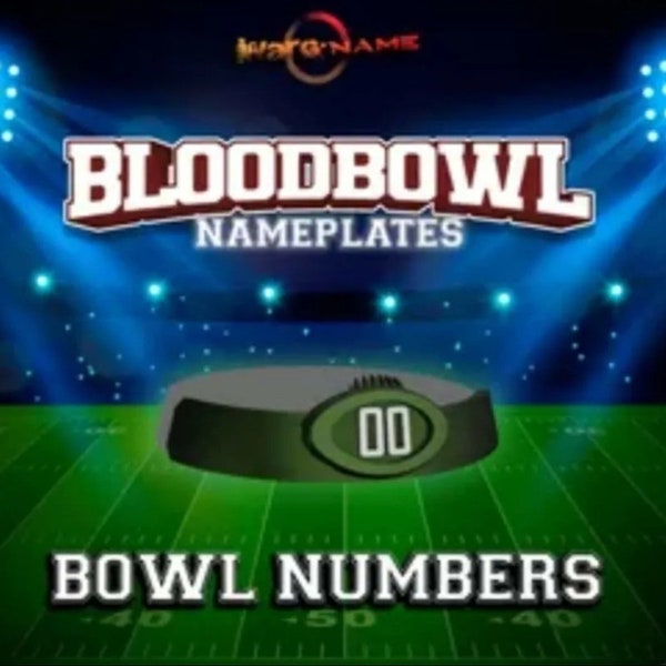 Blood bowl number plates 1-20