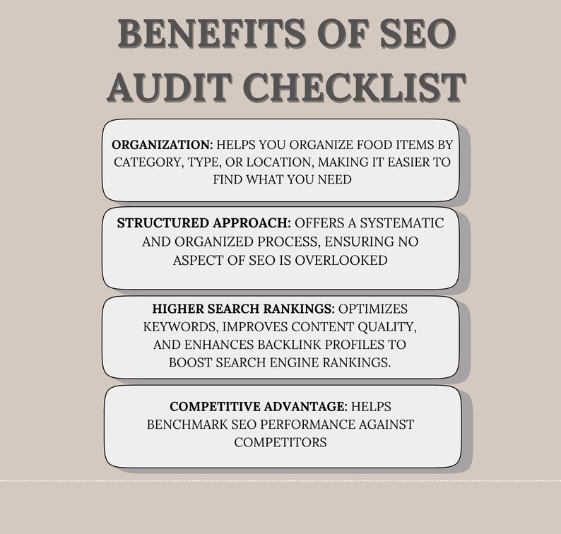 SEO Audit Checklist Template, SEO Checklist Spreadsheet image 5