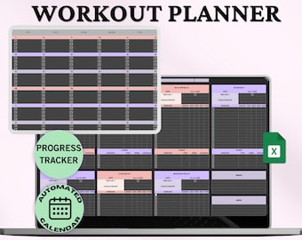 Workout-Planer Google Sheets, Fitness-Planer-Vorlage, Übungs-Tracker-Spreadsheet, GYM-Tracker
