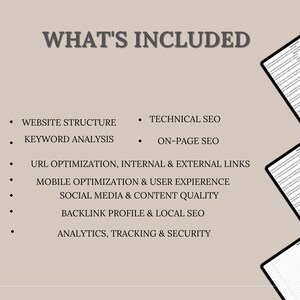 SEO Audit Checklist Template, SEO Checklist Spreadsheet image 3