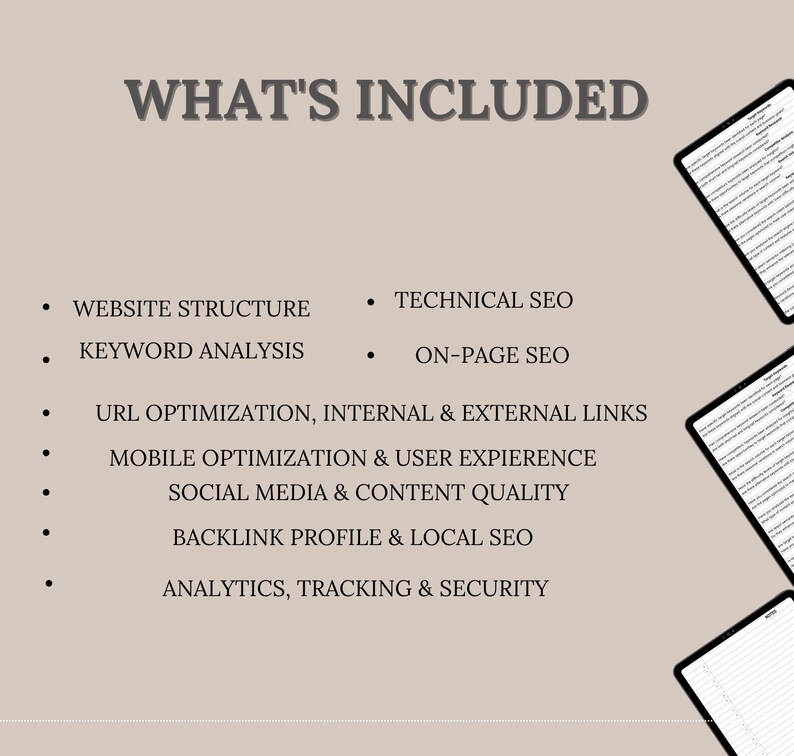 SEO Audit Checklist Template, SEO Checklist Spreadsheet image 3