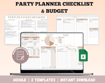 Checklist feestplanner en budgetsjabloon (digitale download)