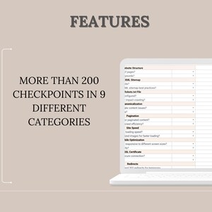 SEO Audit Checklist Template, SEO Checklist Spreadsheet image 2