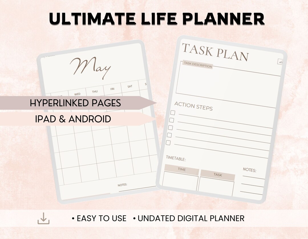 Ultimate Life Planner, Undated Digital Planner (PDF) - Etsy