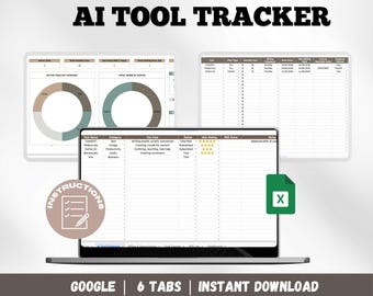 AI Tool & Subscription Tracker, Subscription and Trial Manager, Google Sheets Digital Planner, Dashboard for Managing Costs, Trials
