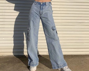 Baggy Blue Jeans Etsy Baggy Blue Jeans Etsy