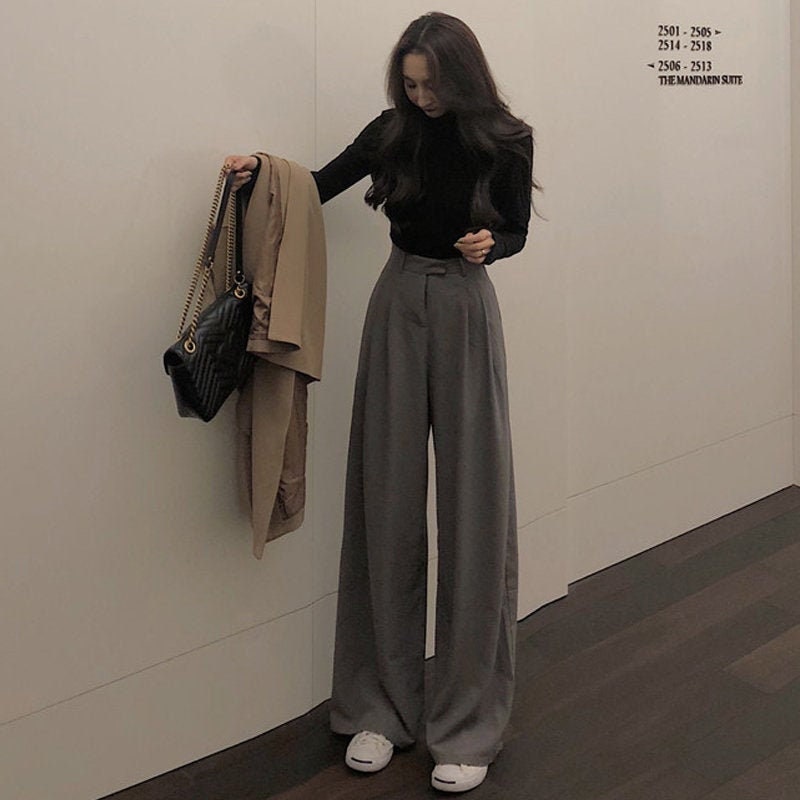 Wide Leg Pants / Women Full Length 