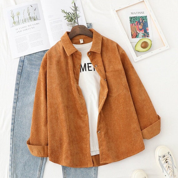 Corduroy Shirt / Loose Style Shirt 