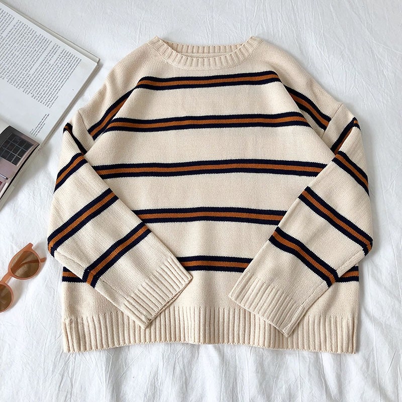 Vintage Striped Sweater / Aesthetic Oversized Jumper / Loose - Etsy