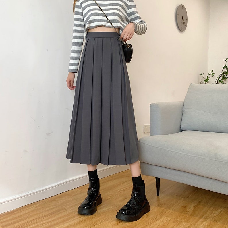 Dark Academia Skirt Vintage Skirt Aesthetic Pleated Skirt - Etsy