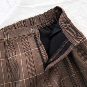 Aesthetic Academia Pants Vintage Plaid Trousers Y2K High - Etsy