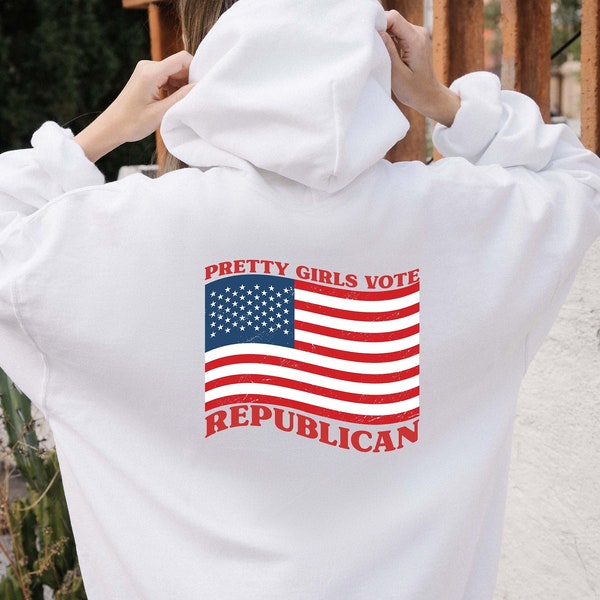 Republican Women's Zip Up Hoodie, Pretty Girls Vote Republican Hoodie,