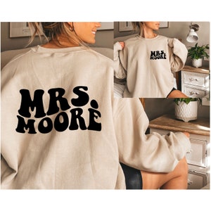 Custom Mrs. Bride Sweatshirt, Mrs. Crewneck, Mrs. Sweatshirt, Gift For Bride, Bride Crewneck. Just Married Crewneck Sweatshirt