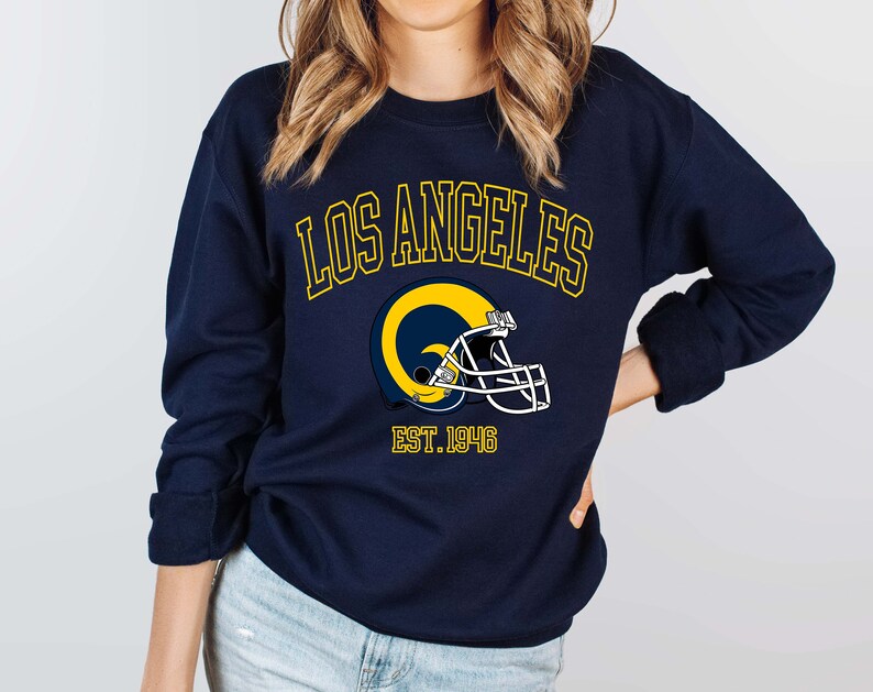 Los Angeles Rams Sweatshirt, Vintage Style Los Angeles Ram Football Crewneck Sweatshirt, Los Angeles Sweatshirt , LA Rams Shirt, Rams Tee